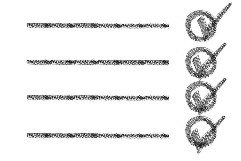 習慣化のチェックリストのイラスト